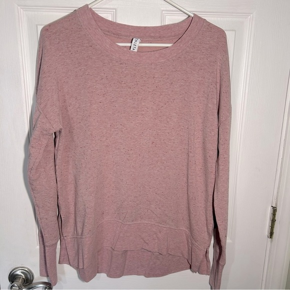 ATHLETA Heathered Rose Fleck Coaster Sweatshirt Size Small Lightweight - Picture 1 of 11